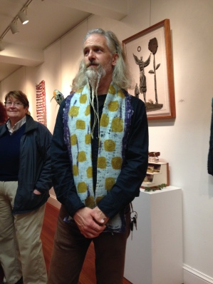 Andy in his Triple Indigo Old Man Scarf